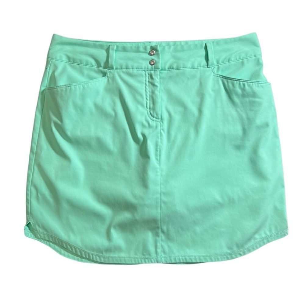 Adidas tennis skirt shorts skort color green size 8